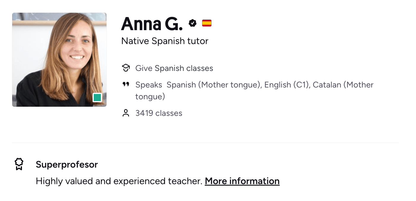 Anna's Preply Profile